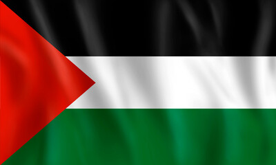 Flag of Palestine. War and dialogue concept.

