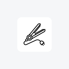 Hair Straightener, Hair Care,Line Icon, Outline icon, vector icon, pixel perfect icon