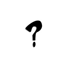 question mark logo illustration on white background icons icon 