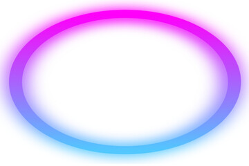 pink neon circle frame png
