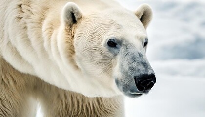 polar bear on white background