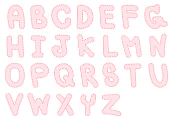 Alphabet pink letter,heart frame, Valentine