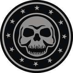 military sign with skull, chevron, vintage design t shirts