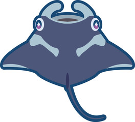 かわいいナンヨウマンタのイラスト