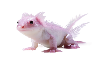 Axolotl Wonder on a White or Clear Surface PNG Transparent Background