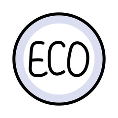 Eco friendly product icon, environmentally or natural materials, organic fabric symbol. Vector illustration