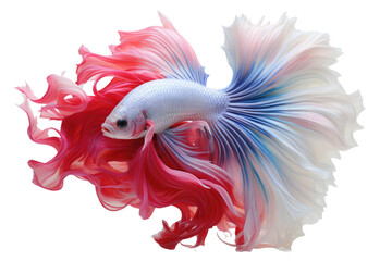 Betta Fish Aquatic Jewel on a White or Clear Surface PNG Transparent Background