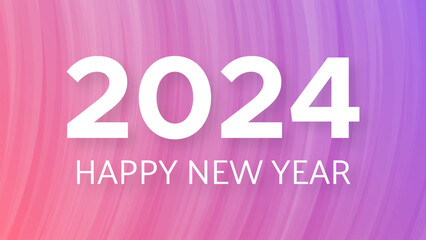 2024 Happy New Year on colorful background