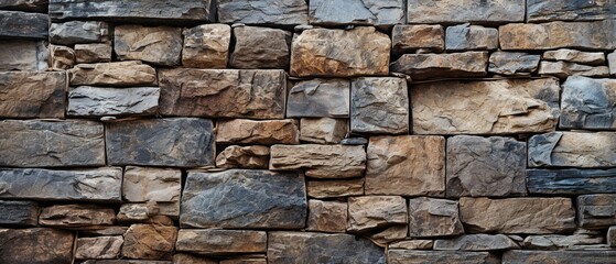 a stone wall strengthened by metal wire. Background texture of stone walls.
