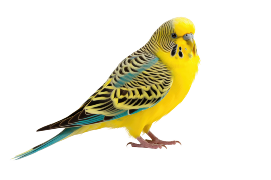 Budgerigar Budgie Petite Charm on a White or Clear Surface PNG Transparent Background