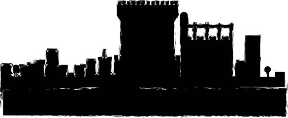 Fototapeta premium Dublin detailed skyline icon grunge style vector