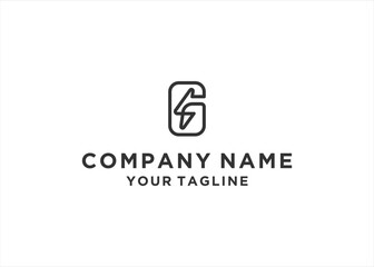 Obraz premium G logo, Thunder vector logo, electrical letter g logo, icon, symbol, vector