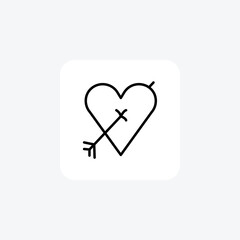 Cupid, Love Deity, Mythical Archer, Line Icon, Outline icon, vector icon, pixel perfect icon