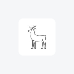 Reindeer, Christmas , thin line icon, grey outline icon, pixel perfect icon