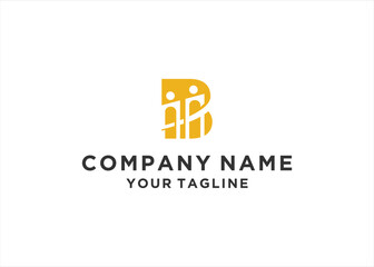 simple initial B for bridge which forms bridge logo