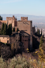 Alhambra Palace in the city of Granada