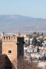 Alhambra Palace in the city of Granada
