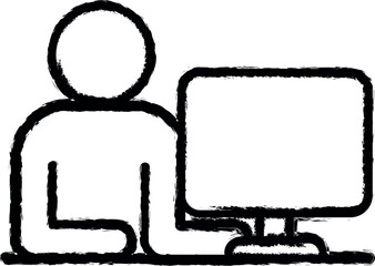 Customer service, communication icon grunge style vector