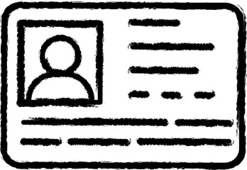 Obraz premium ID card, communication icon grunge style vector