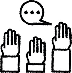 Question, communication icon grunge style vector