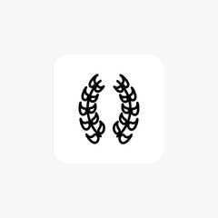 Wreath, Festive Decor,Line Icon, Outline icon, vector icon, pixel perfect icon