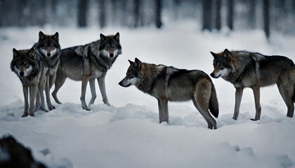 group of wolfs