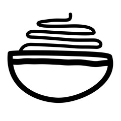 spaghetti line icon