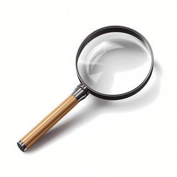 Magnifying glass isolated on transparent background