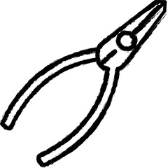 Pliers tool icon grunge style vector