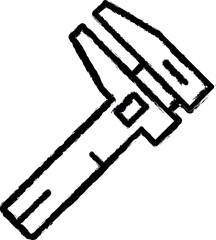 Caliper tool icon grunge style vector