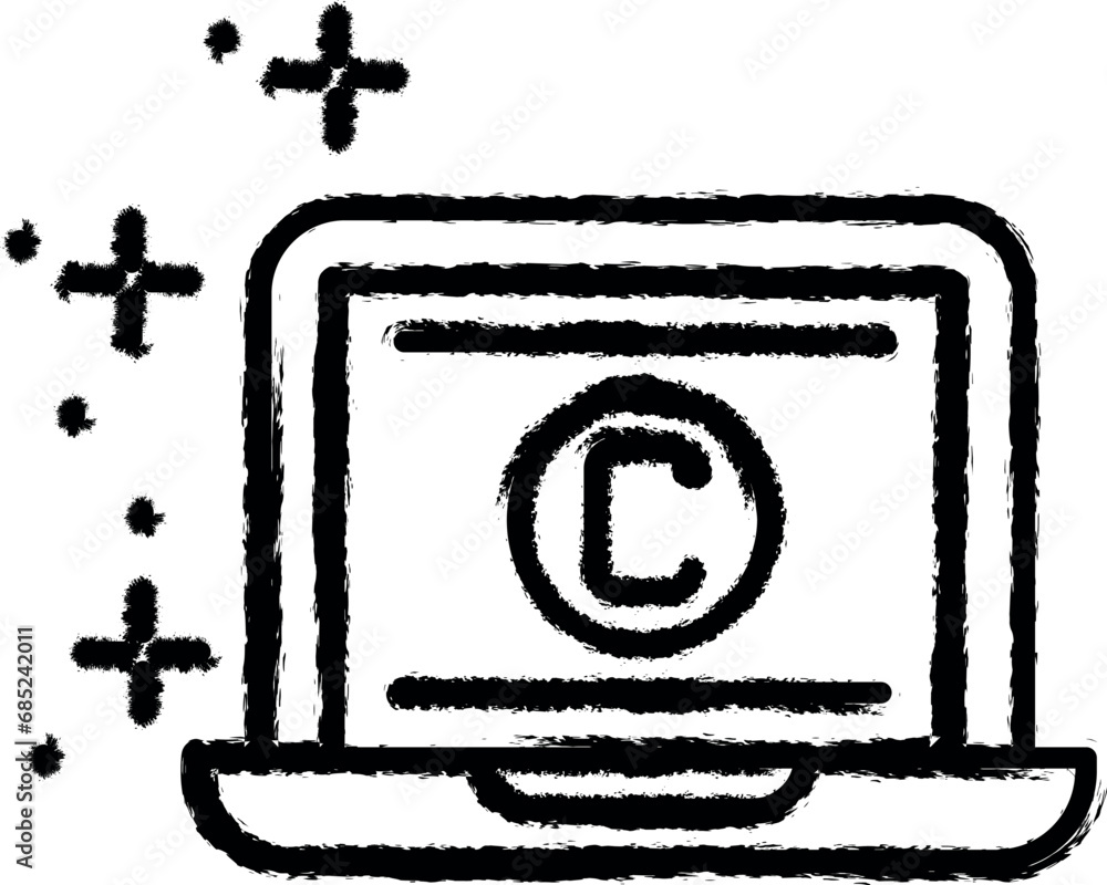 Poster notebook copywriting icon grunge style vector