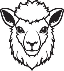Obraz premium Alpaca Mascot Graphics