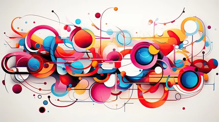 Poster amazing shapes very abstract that look cool, colorful pop style © Photo And Art Panda
