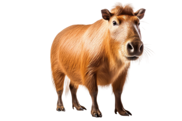 Capybara Social Grazers on a White or Clear Surface PNG Transparent Background