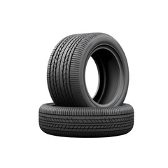 Car tire isolated on transparent background