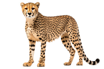 Cheetah Swift Predator on a White or Clear Surface PNG Transparent Background
