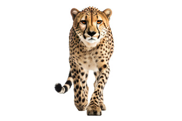 Cheetah Speedy Sprinter on a White or Clear Surface PNG Transparent Background