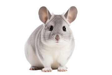 Obraz premium Chinchilla Soft Fur Companion on a White or Clear Surface PNG Transparent Background