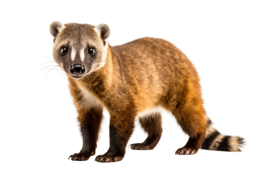 Coati Agile Mammal on a White or Clear Surface PNG Transparent Background