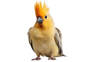 Cockatiel Sociable Companion on a White or Clear Surface PNG Transparent Background