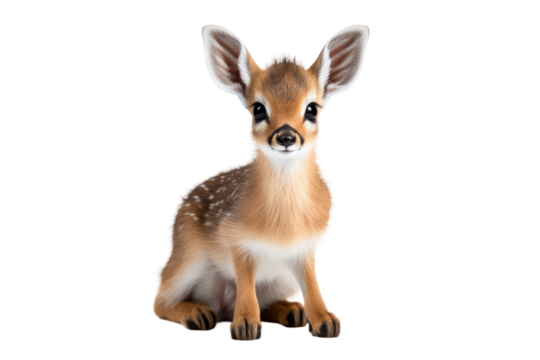 Dik Dik Small Antelope on a White or Clear Surface PNG Transparent Background
