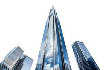 Fototapeta premium skyscraper, high-rise building isolated white background