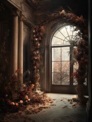 Fototapeta premium maternity flower backdrop