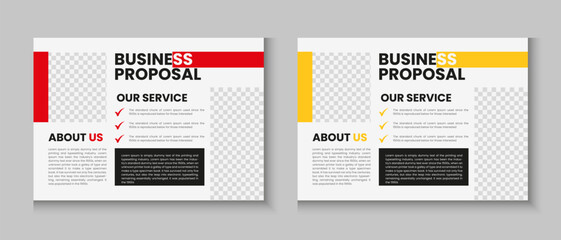 Horizontal or widescreen flyer cover letter layout, brochure, annual report, letterhead, company profile, magazine, business presentation template design
