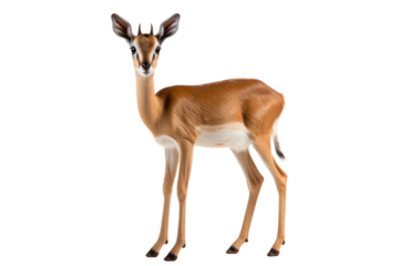 Gerenuk Elegant Antelope on a White or Clear Surface PNG Transparent Background