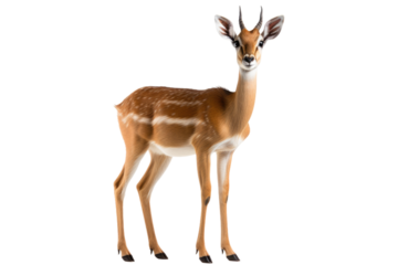 Gerenuk Jungle Beauty Deer on a White or Clear Surface PNG Transparent Background