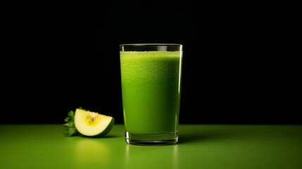 A glass of refreshing green juice