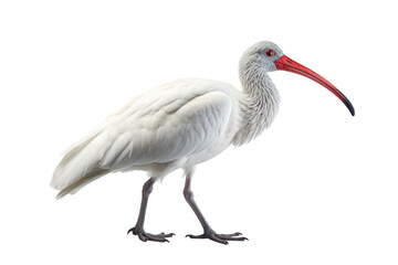 Obraz premium Ibis Elegance Afloat on a White or Clear Surface PNG Transparent Background