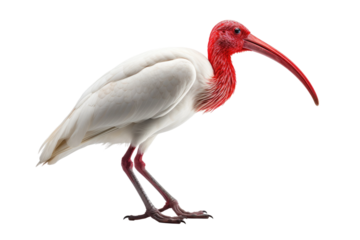 Ibis Elegance Afloat on a White or Clear Surface PNG Transparent Background