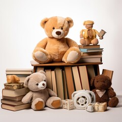 teddy bear in a book